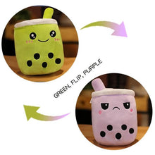 Load image into Gallery viewer, Image of Boba Reversibles (Green to Purple) of the BobaPalz - Boba and Bubble Tea Plushie
