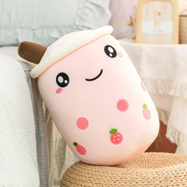 Image of Boba Strawberry of the BobaPalz - Boba and Bubble Tea Plushie